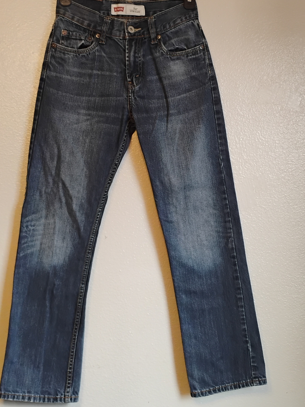 Levi’s 514 Boys Jeans Size 14 Slim W25 L27 Straight Leg Medium Wash Denim